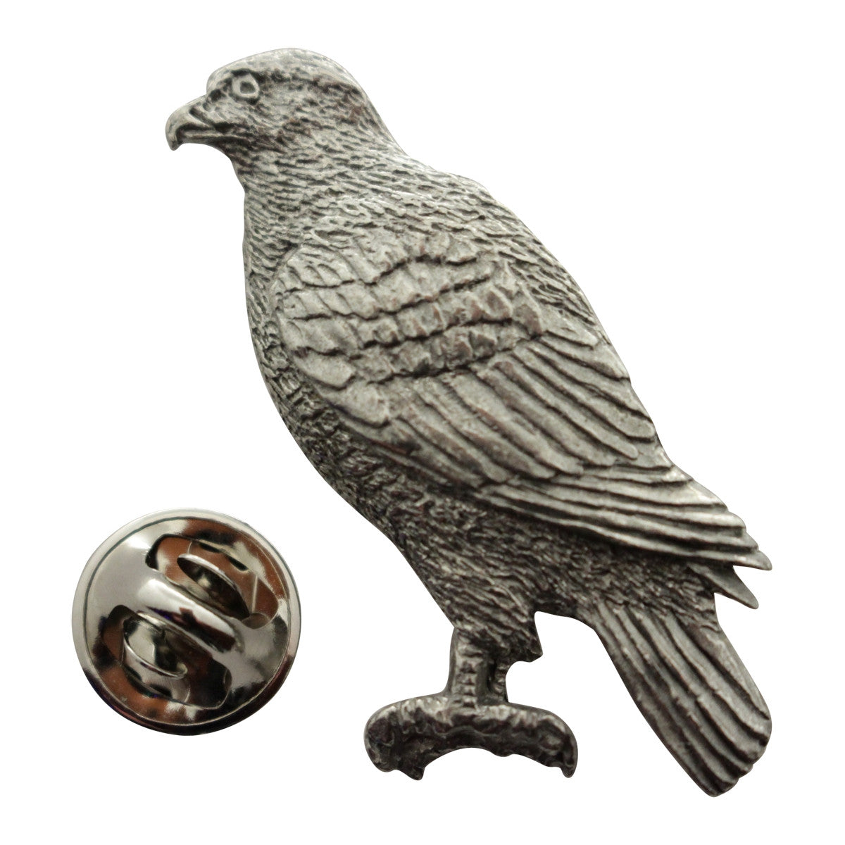 Hawk Pin ~ Antiqued Pewter ~ Lapel Pin ~ Sarah's Treats & Treasures